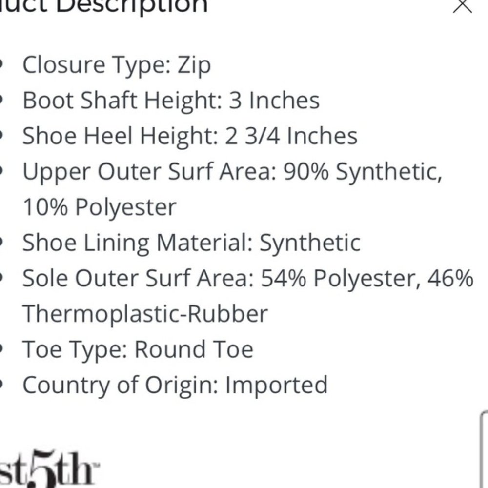 East 5th Stiletto Heel Booties Memory Foam Size 9.5 - Picture 7 of 8